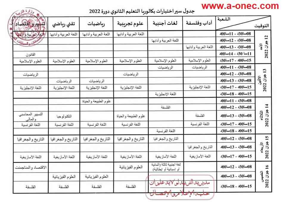Onec DZ : voici le calendrier de l’examen du BAC 2022 en Algérie